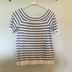 Short Sleeve Striped Sweater